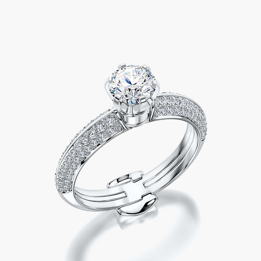 Pave TRing & Classic Six 0.5ct