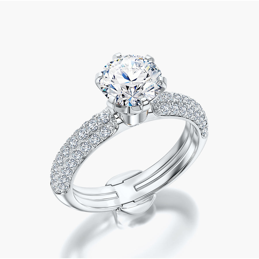 Pave Dome TRing & Classic Six 1.5ct