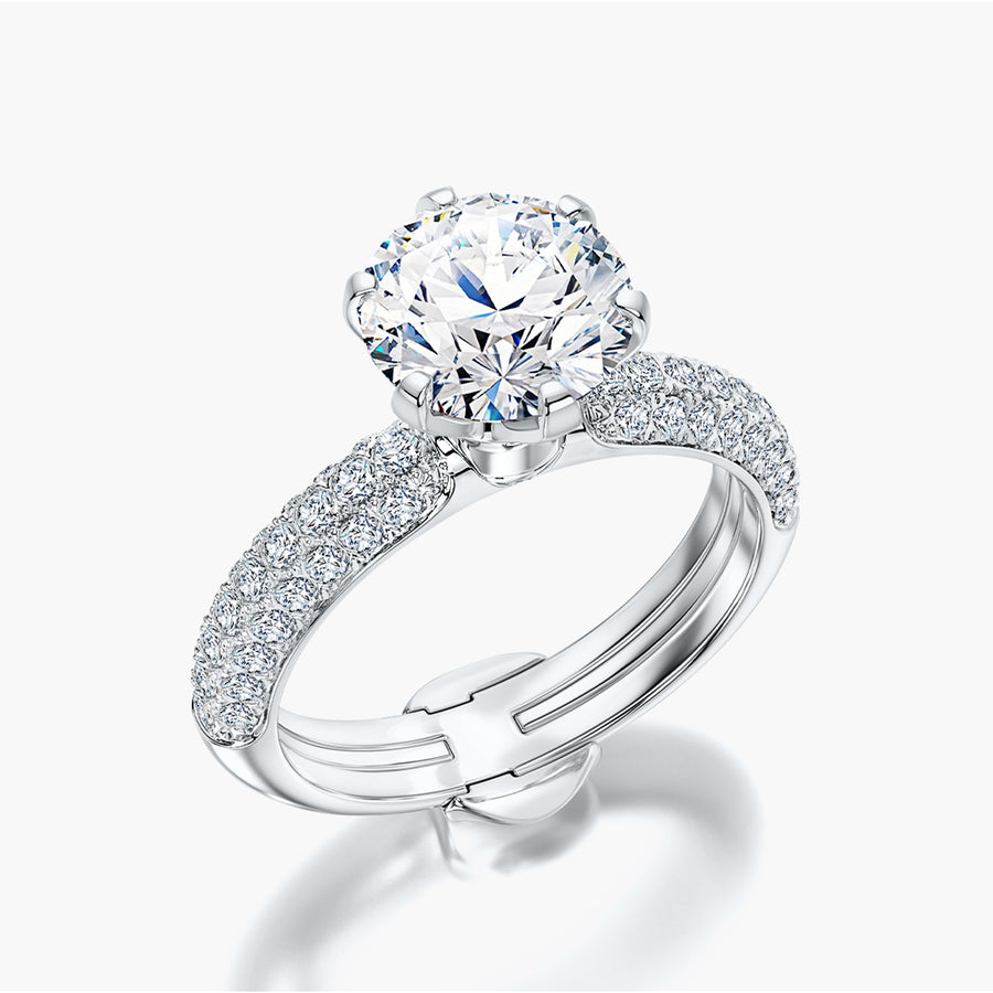 Pave Dome TRing & Classic Six 2.08ct