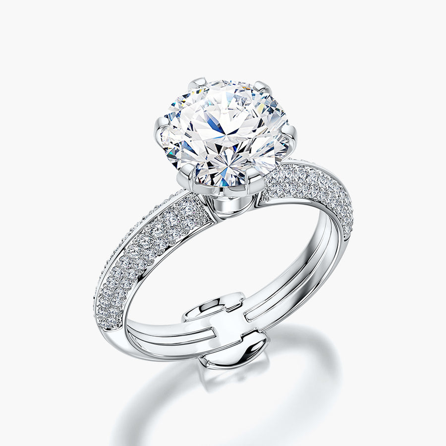 Pave TRing & Classic Six 2.08ct
