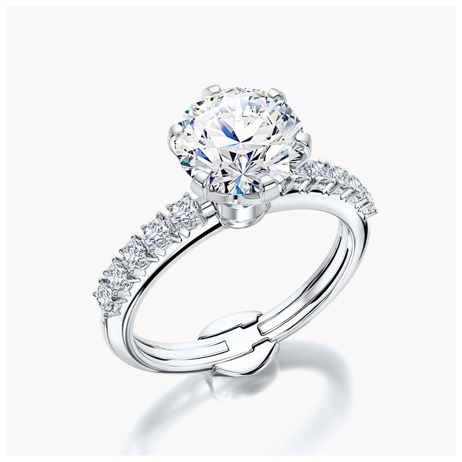 Side Stone TRing & Classic Six 2.08ct