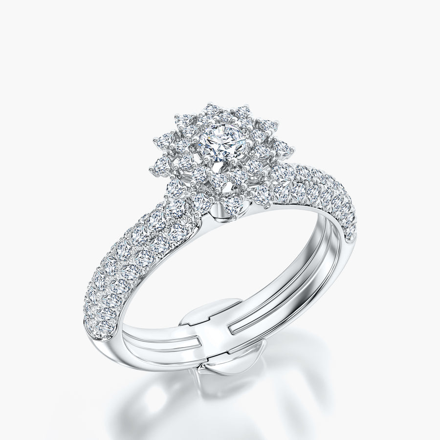Pave Dome ring & Сharm The diamond sun