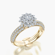 Pave Dome ring & Сharm The diamond sun