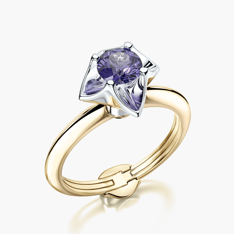 Classic ring & Charm The Tanzanite flower