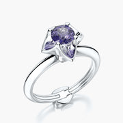 Classic ring & Charm Tanzanite flower