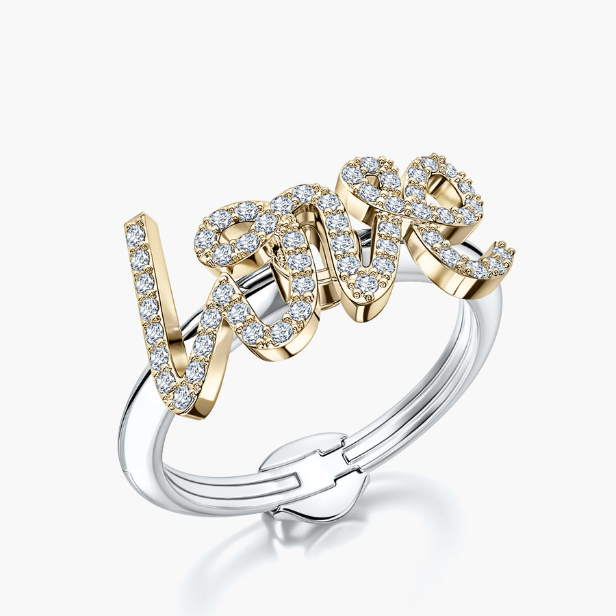 Classic ring & Charm Love