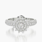 Pave Dome ring & Сharm The diamond sun