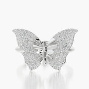 Classic Ring & Charm Diamond Butterfly