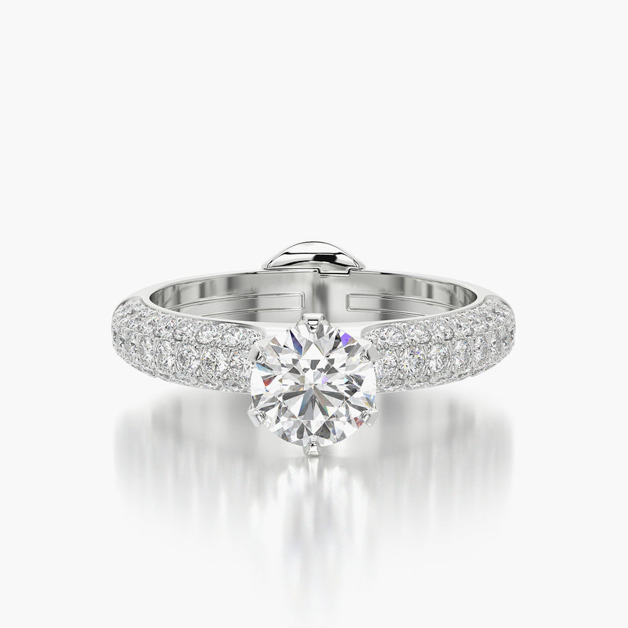 Pave Dome TRing & Classic Six 0.7ct