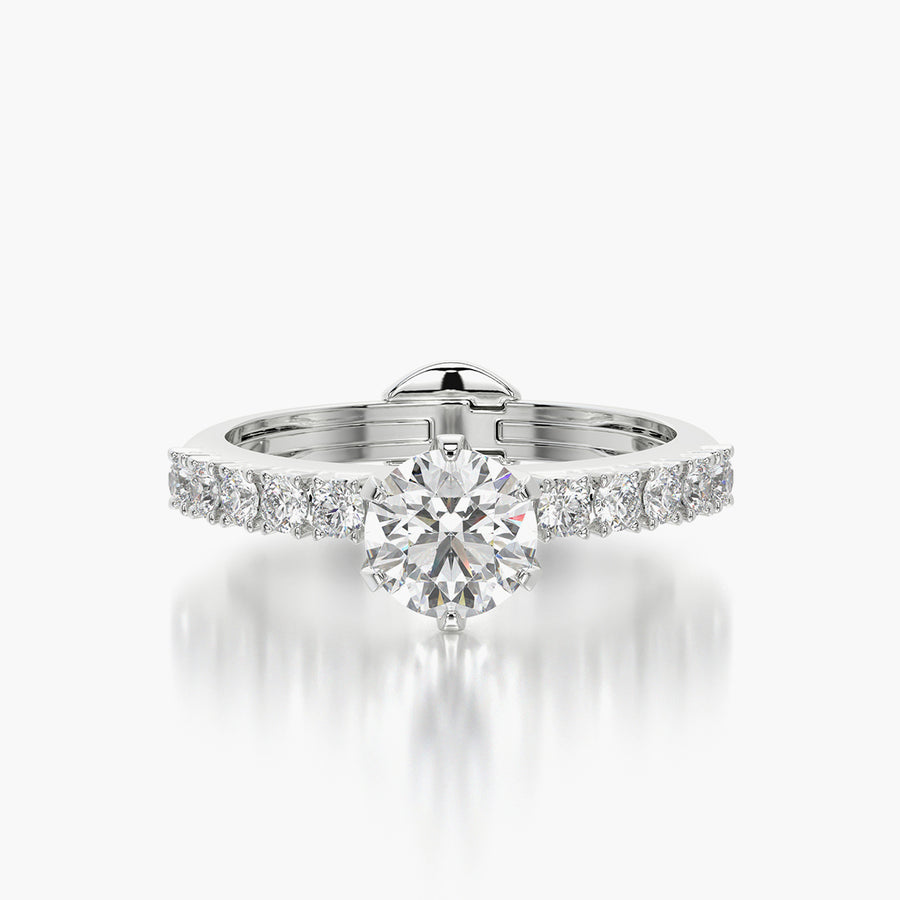 Side Stone TRing & Classic Six 0.7ct