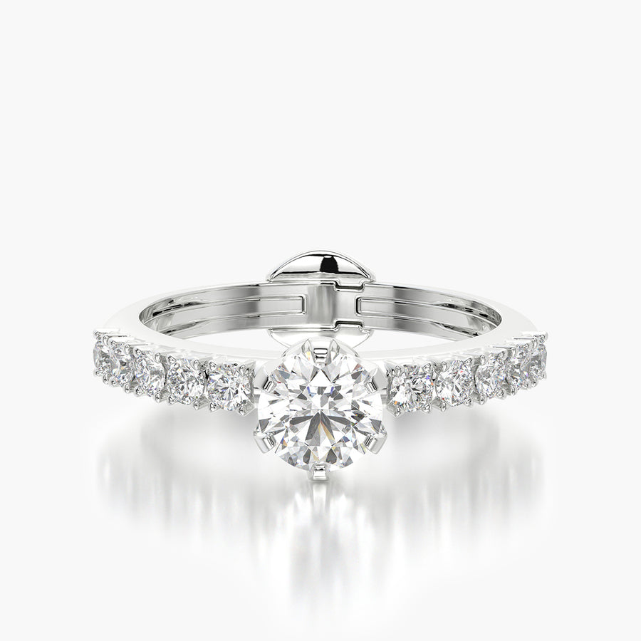 Side Stone TRing & Classic Six 0.5ct