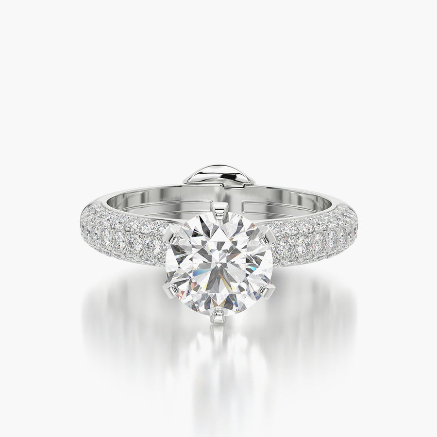 Pave Dome TRing & Classic Six 1.5ct