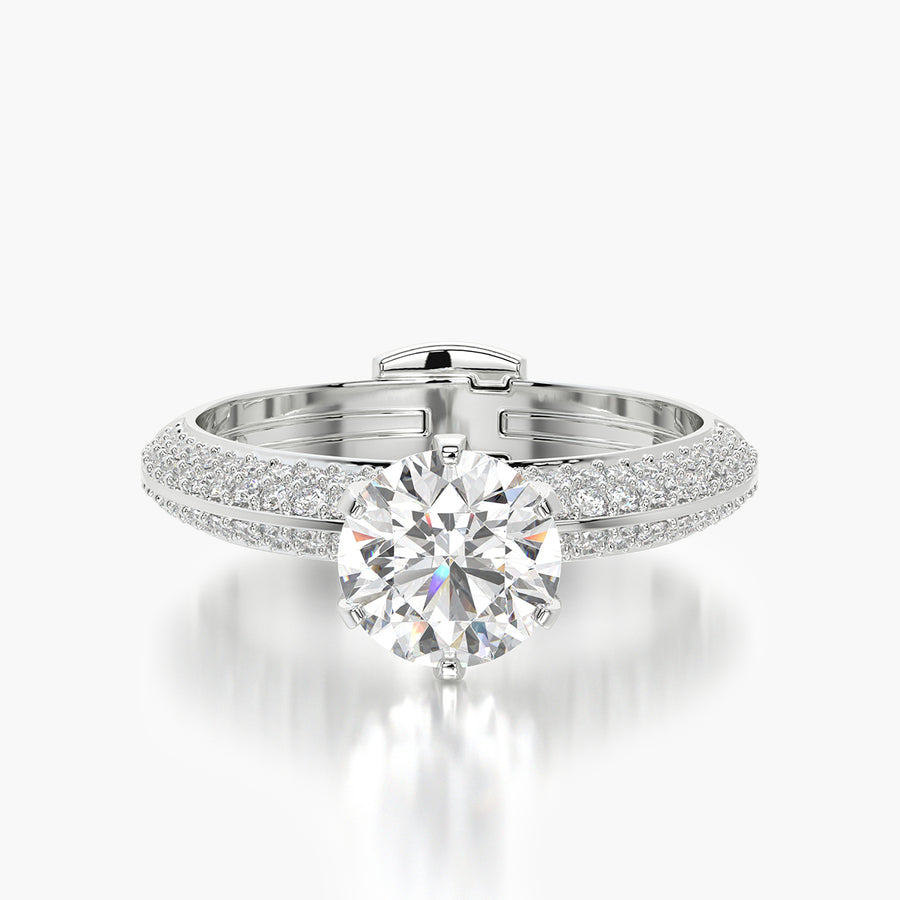 Pave TRing & Classic Six 1.0ct