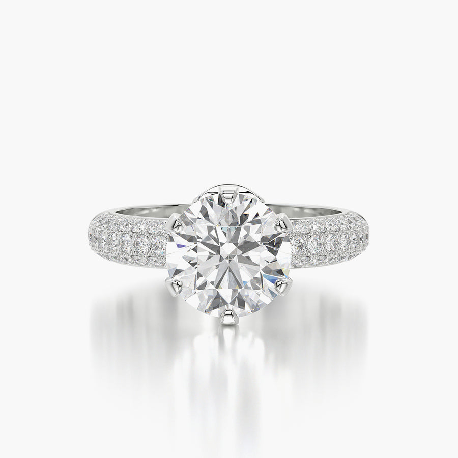 Pave Dome TRing & Classic Six 2.08ct