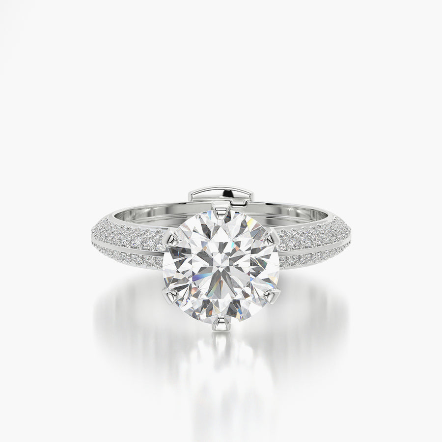 Pave TRing & Classic Six 2.08ct
