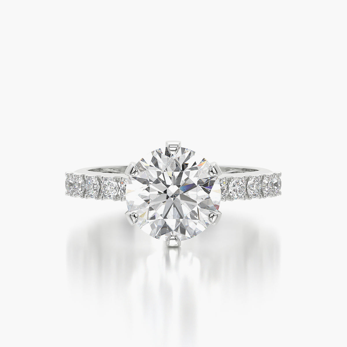 Side Stone TRing & Classic Six 2.08ct
