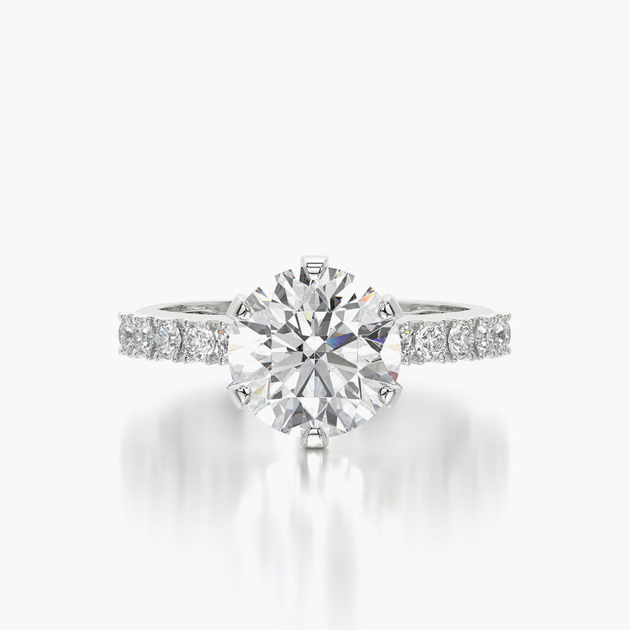 Side Stone TRing & Classic Six 2.08ct