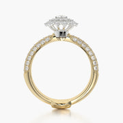 Pave Dome ring & Сharm The diamond sun