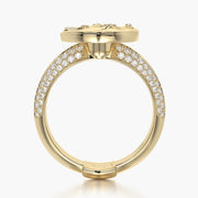 Pave Ring & Charm Aquarius