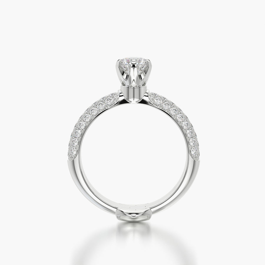 Pave Dome TRing & Classic Six 0.5ct