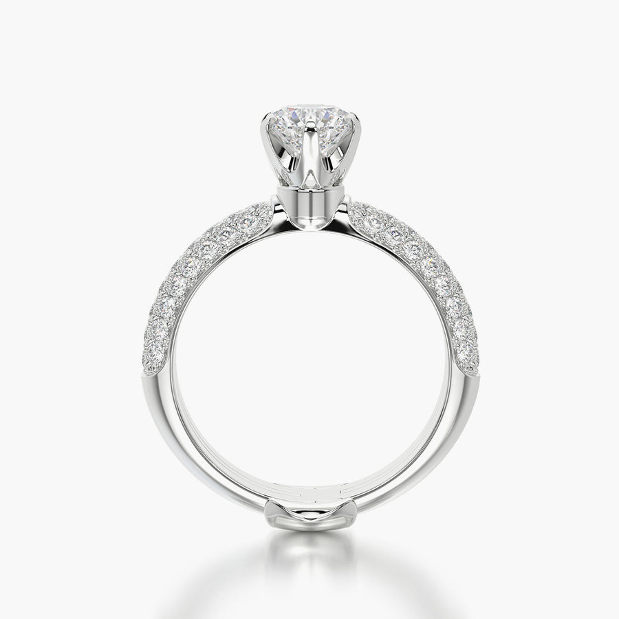 Pave Dome TRing & Classic Six 0.7ct