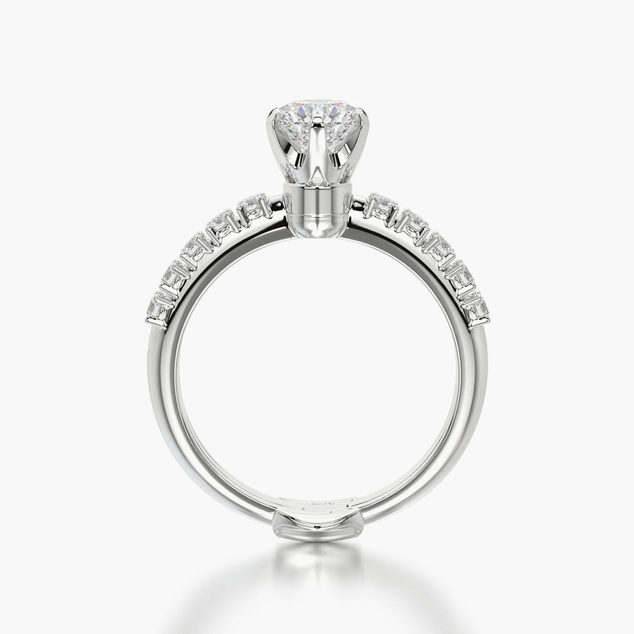 Side Stone TRing & Classic Six 0.7ct