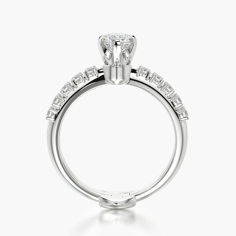 Side Stone TRing & Classic Six 0.5ct