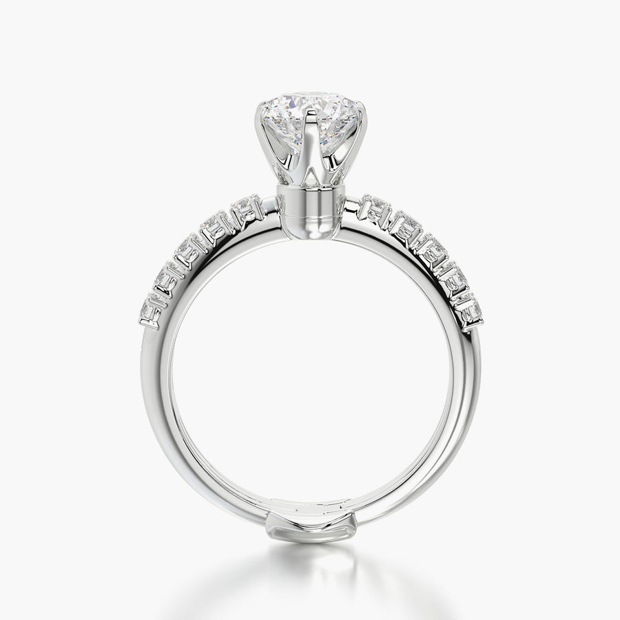 Side Stone TRing & Classic Six 1.0ct