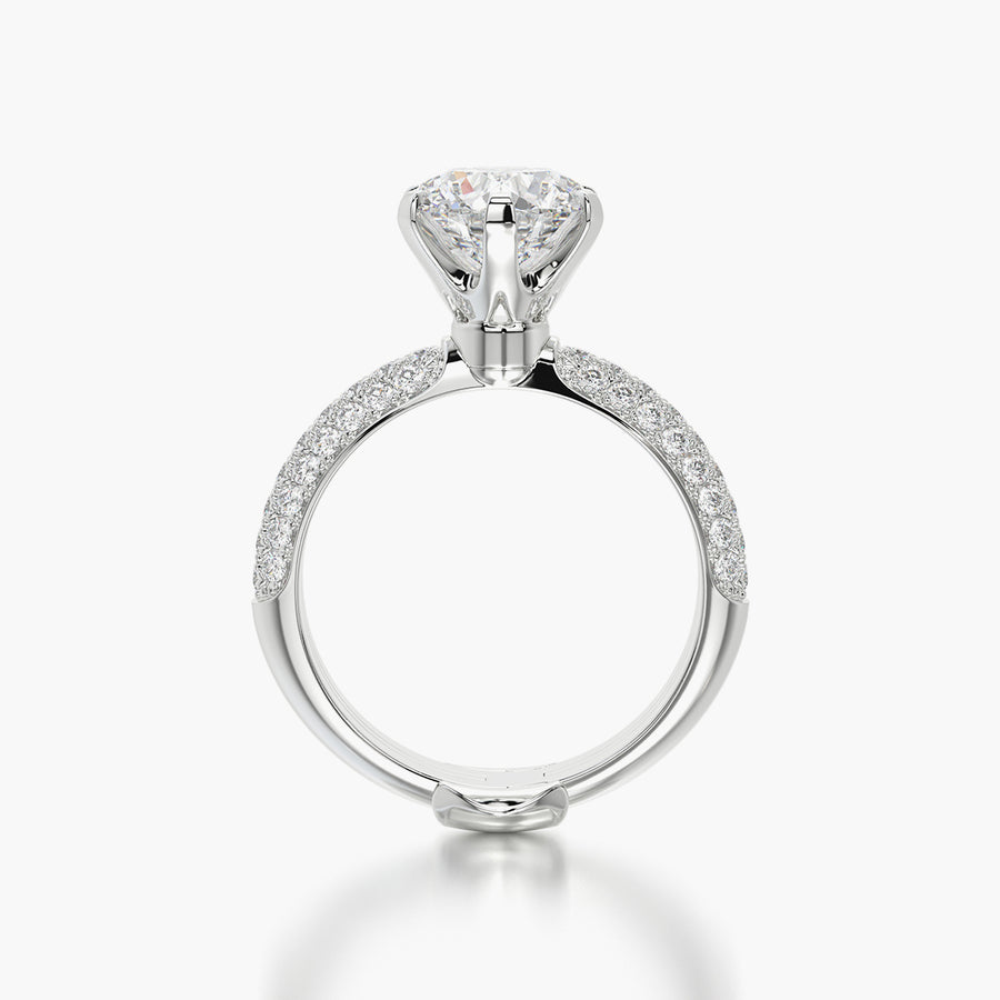Pave Dome TRing & Classic Six 2.08ct