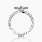 Pave Dome ring & Charm Hand