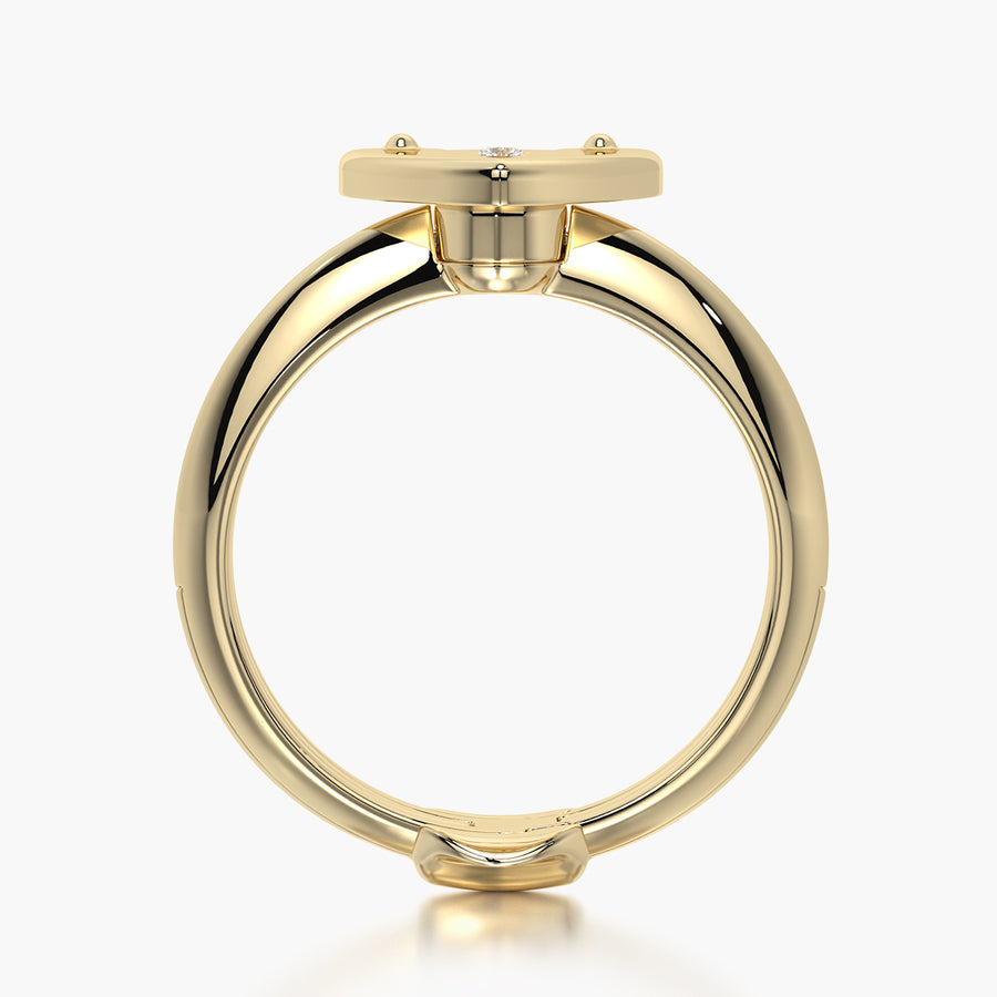 Classic ring & Charm The heart lock