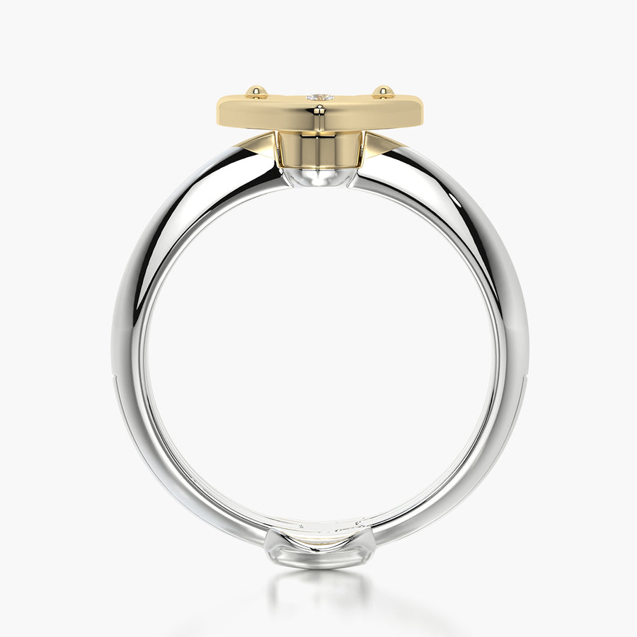 Classic ring & Charm The heart lock