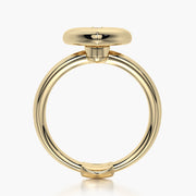 Rounded ring & Charm Heart