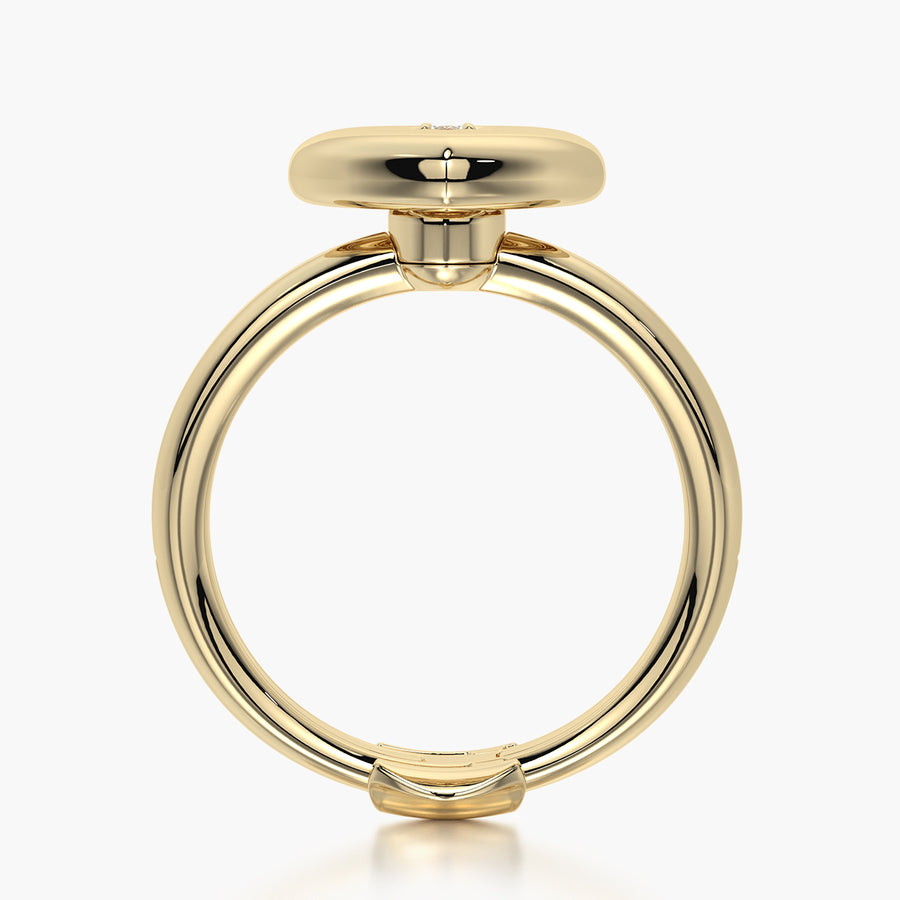 Rounded ring & Charm Heart