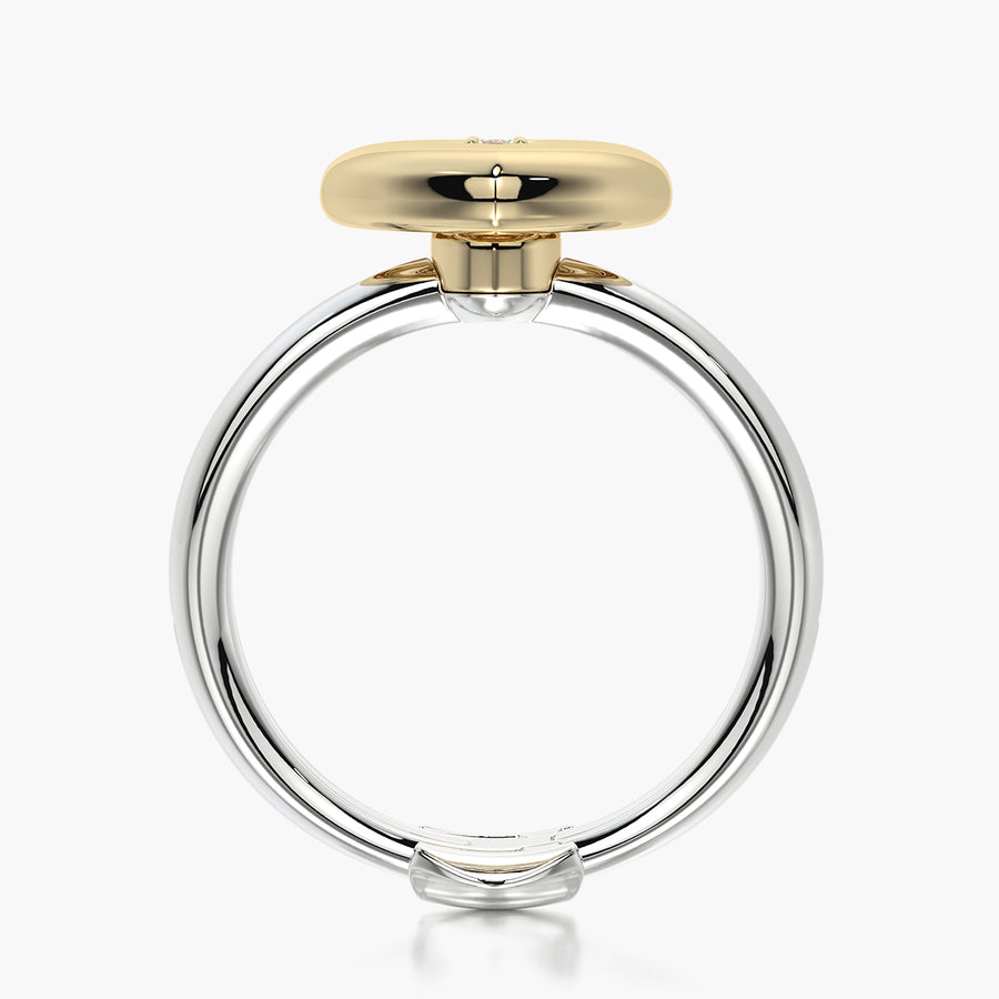 Rounded ring & Charm Heart