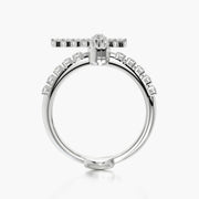 Side Stone ring & Charm Amulet Cross