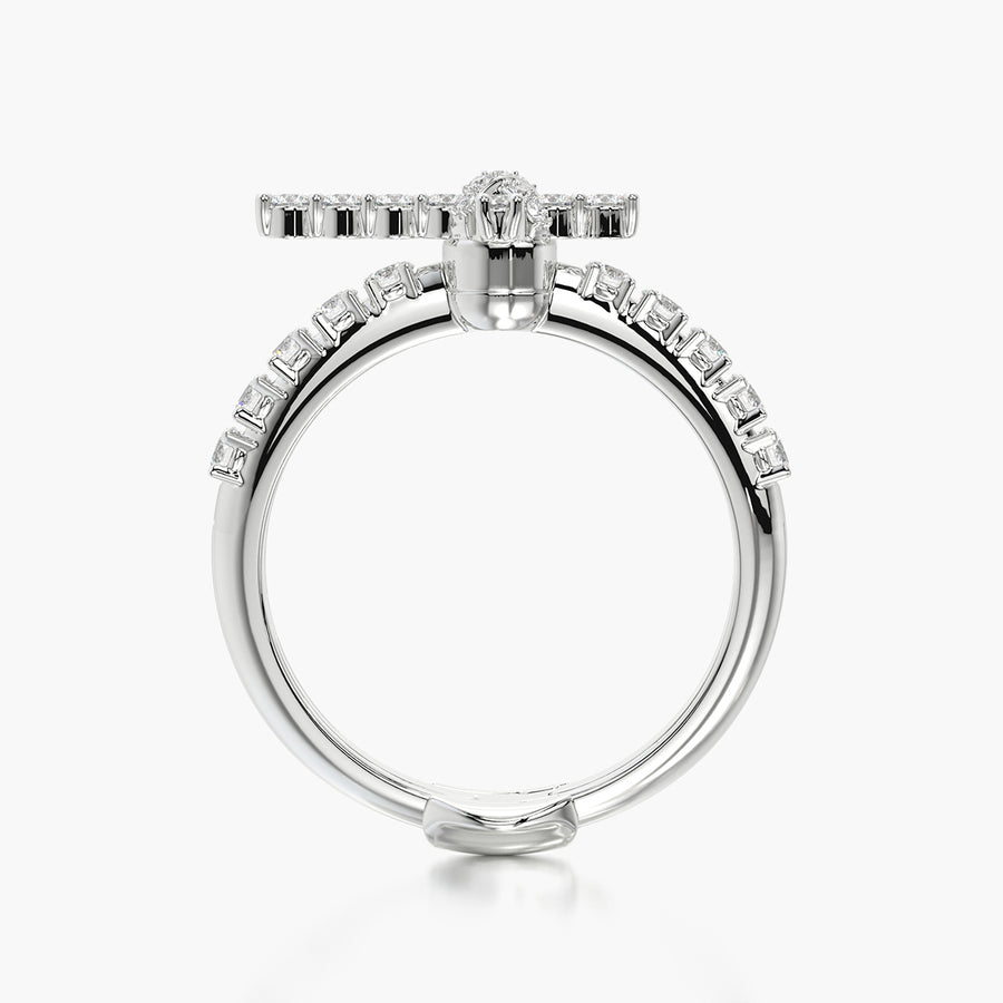 Side Stone ring & Charm Amulet Cross
