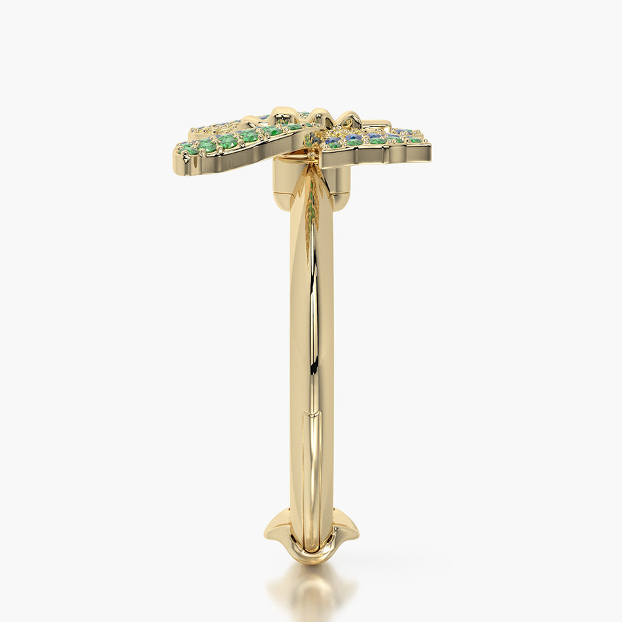 Classic ring & Charm Golden Butterfly