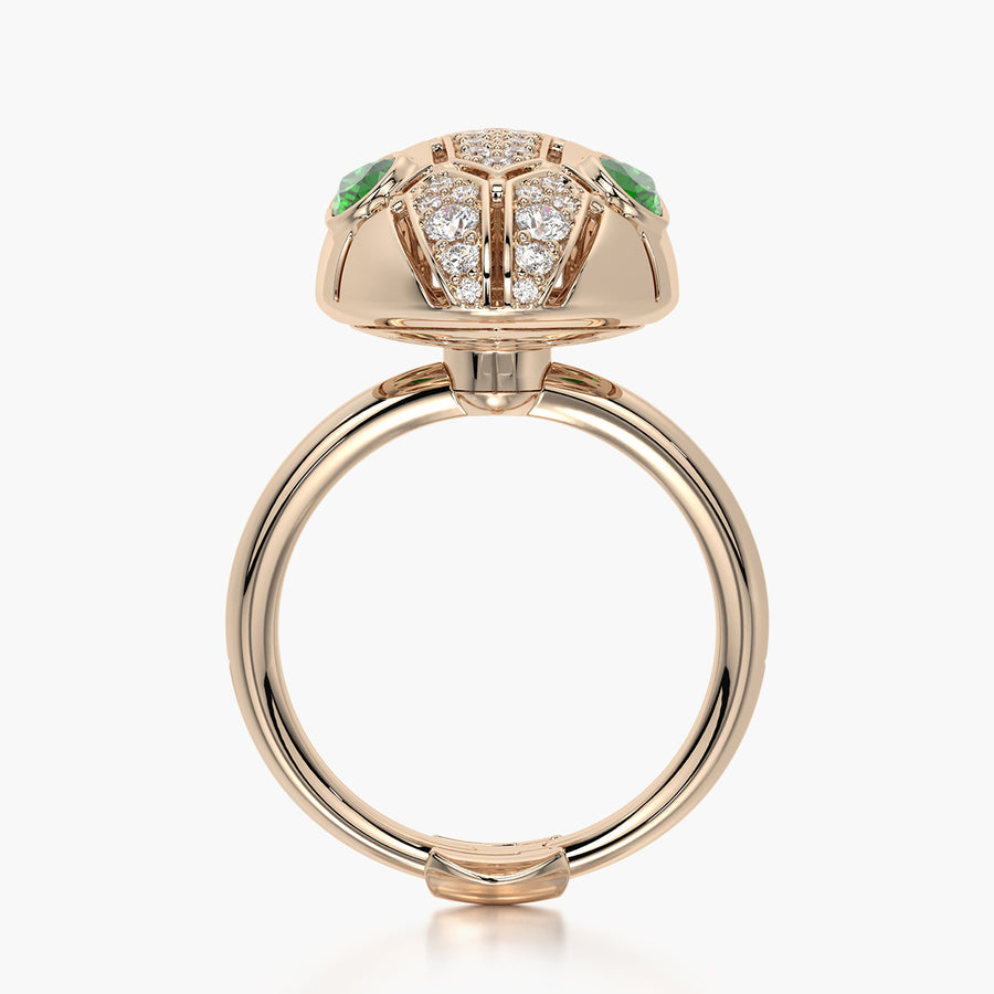 Rounded ring & Charm Snake