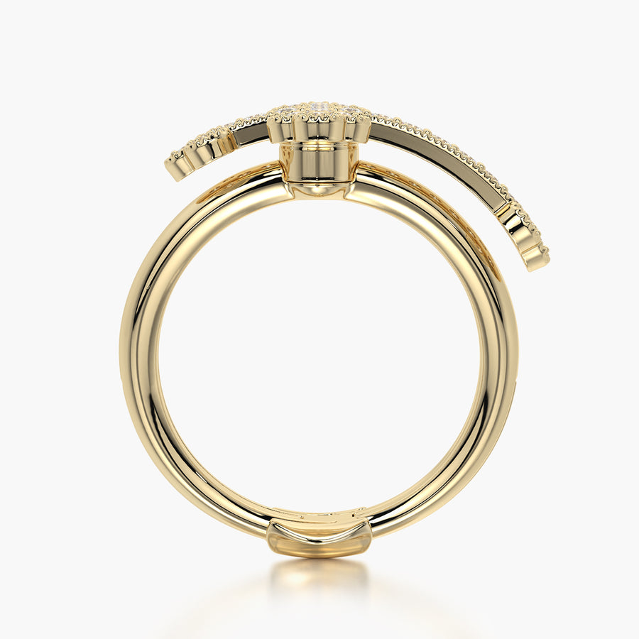 Rounded ring & Charm Cross