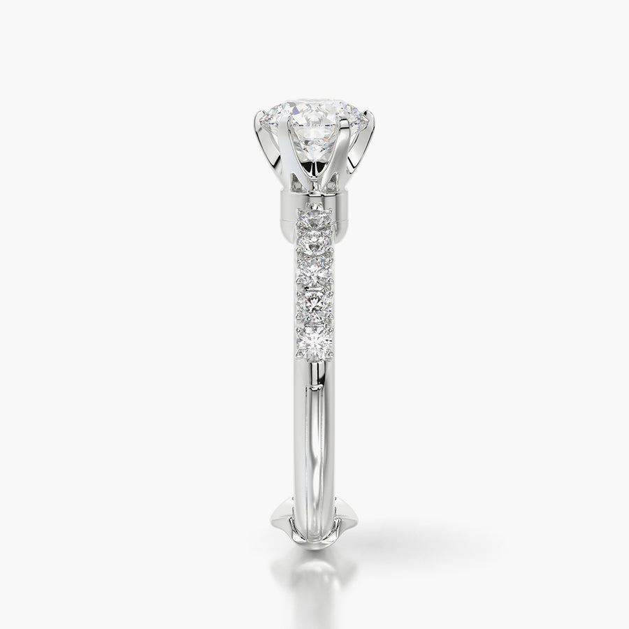 Side Stone TRing & Classic Six 1.0ct
