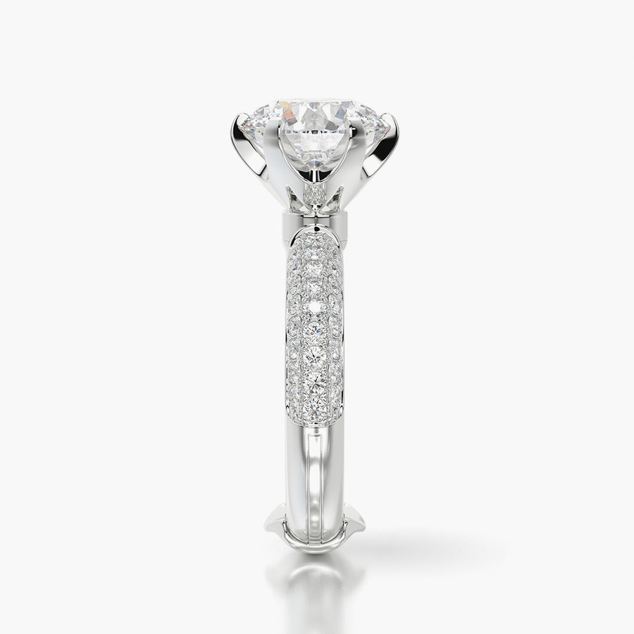 Pave Dome TRing & Classic Six 3.0ct