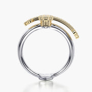 Rounded ring & Charm Cross