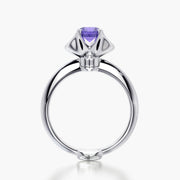 Classic ring & Charm Tanzanite flower
