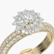 Pave Dome ring & Сharm The diamond sun