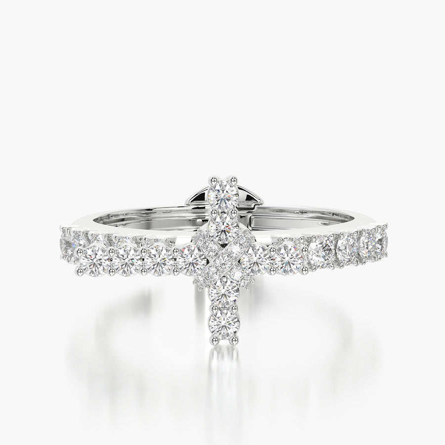 Side Stone ring & Charm Amulet Cross