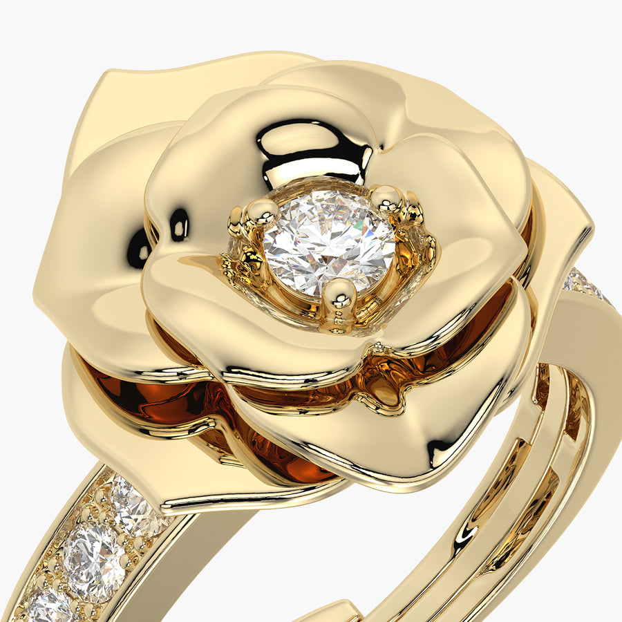 Ring "Yellow Rose" Yellow & Yellow