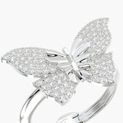 Classic Ring & Charm Diamond Butterfly