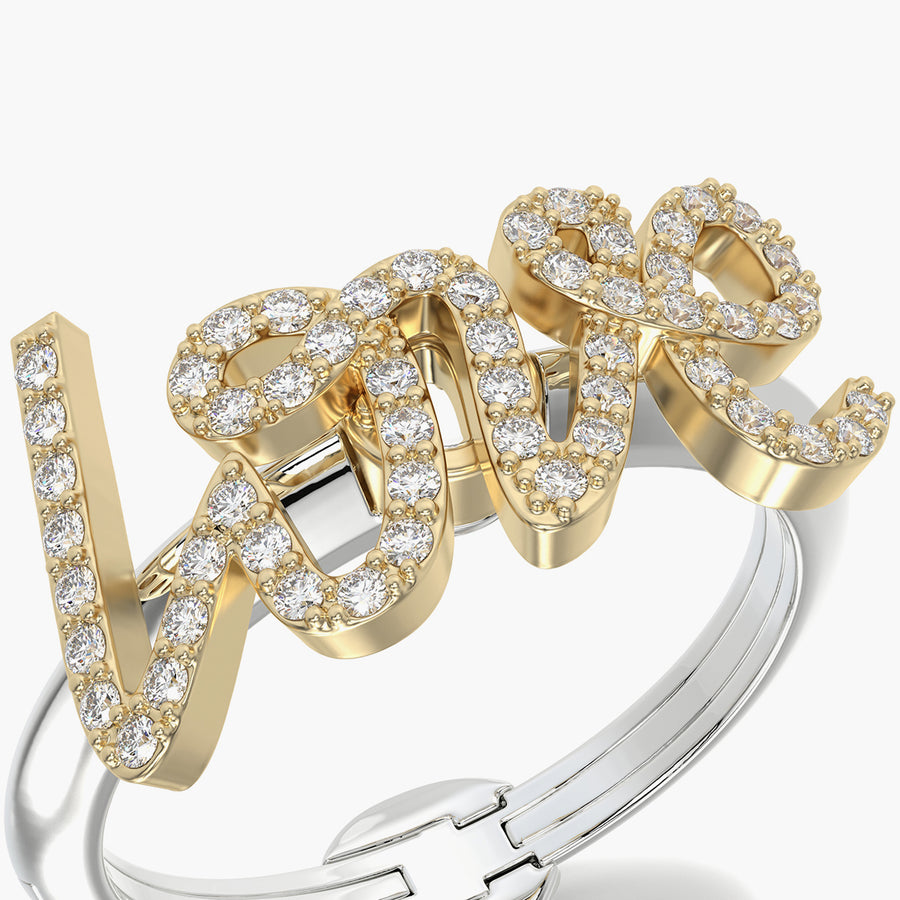 Classic ring & Charm Love