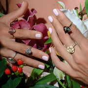 Rounded ring & Charm Snake